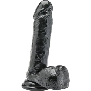 GET REAL - DILDO 18 CM MUSTA PALLOILLA